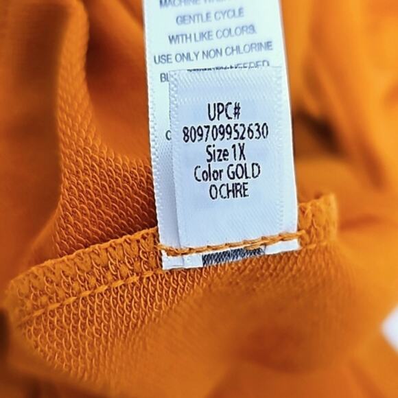 Cuddl Duds Lightweight One Button Closure Comfort Pumpkin Cardigan Blazer Sz 1X - Picture 12 of 12